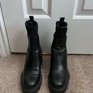 Zara - Black Chunky Platform Boots